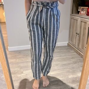 Abercrombie High Rise Striped Pant